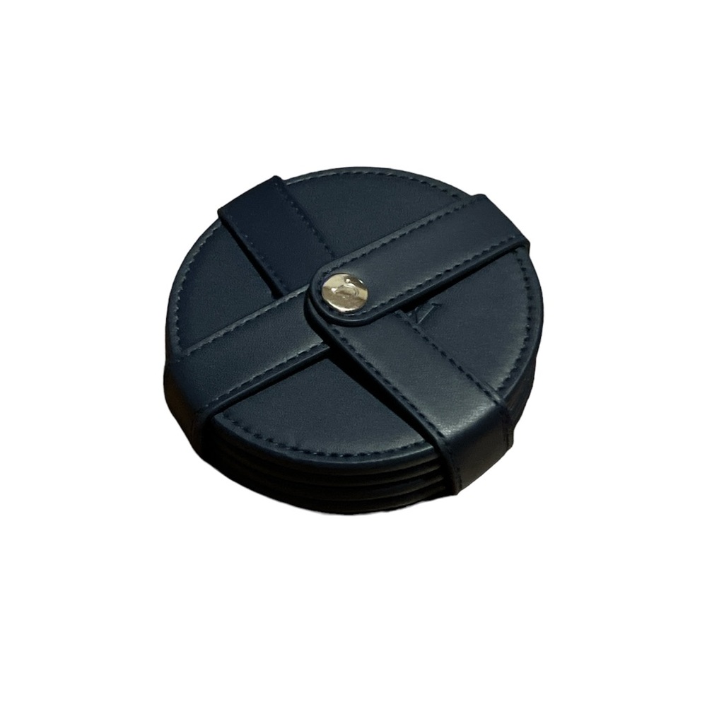 J.Crew Travel Leather Coaster Set of 4